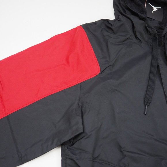 Nike Air Jordan Retro 1 Woven Jacket Black Red Men Basketball - Picture 5 of 11